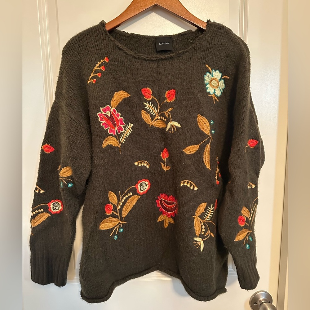 Embroidered sweater